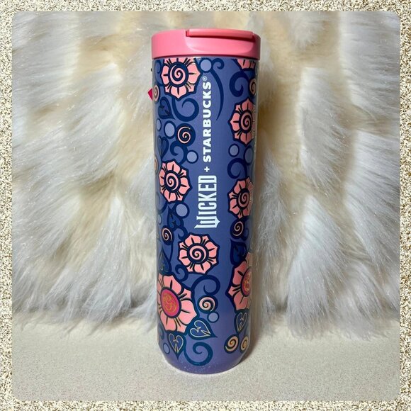 Starbucks x Wicked Glinda 16oz Insulated Tumbler w/ Charm NWT HTF - Picture 2 of 9